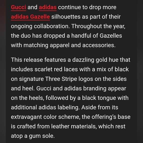 Adidas X Gucci Gazelle *NWT* - Picture 7 of 16